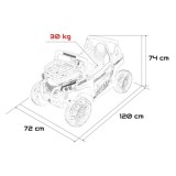 JOKO Elektrické autíčko Terénne Buggy UTV LIFT 4x100W, penové kolesá, kožené sedadlo, zelené