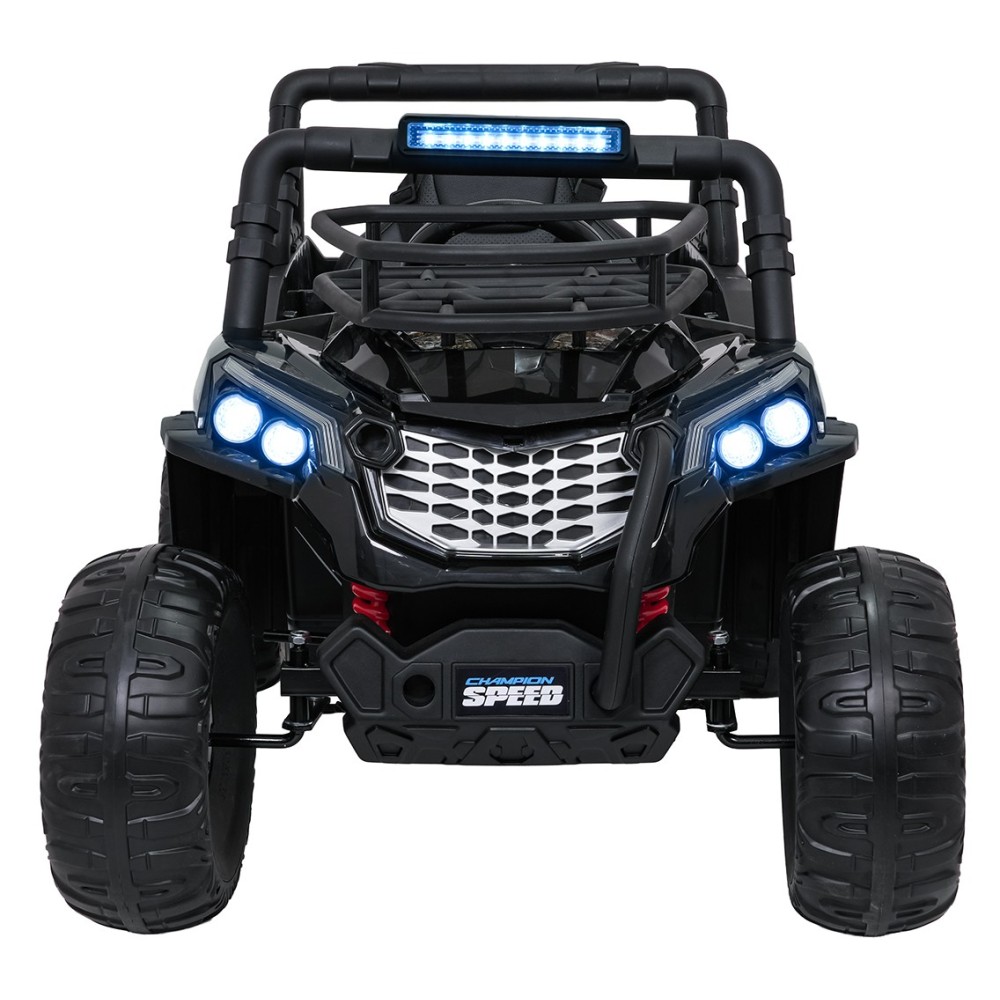JOKO Elektrické autíčko Terénne Buggy UTV LIFT 4x100W, penové kolesá, kožené sedadlo, čierne maskáčové