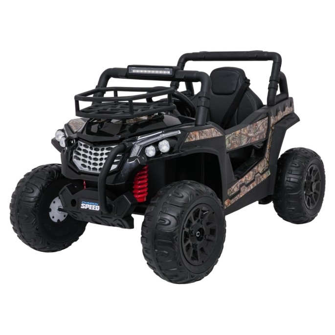 JOKO Elektrické autíčko Terénne Buggy UTV LIFT 4x100W, penové kolesá, kožené sedadlo, čierne maskáčové