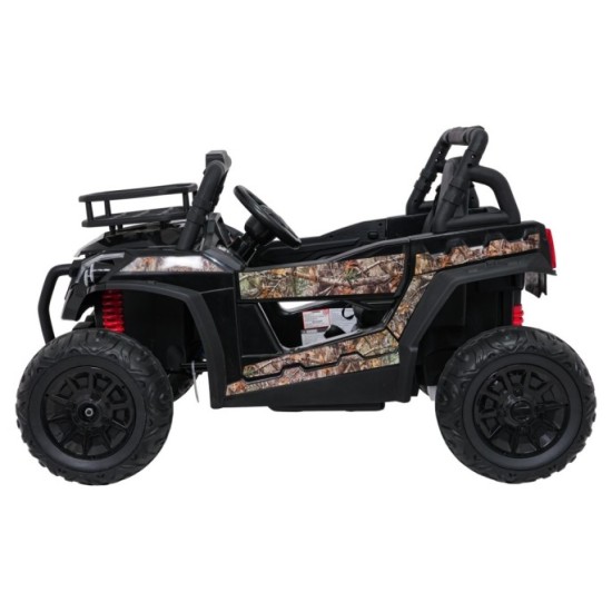 JOKO Elektrické autíčko Terénne Buggy UTV LIFT 4x100W, penové kolesá, kožené sedadlo, čierne maskáčové