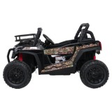 JOKO Elektrické autíčko Terénne Buggy UTV LIFT 4x100W, penové kolesá, kožené sedadlo, čierne maskáčové