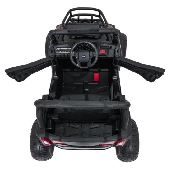 JOKO Elektrické autíčko Terénne Buggy UTV LIFT 4x100W, penové kolesá, kožené sedadlo, čierne maskáčové
