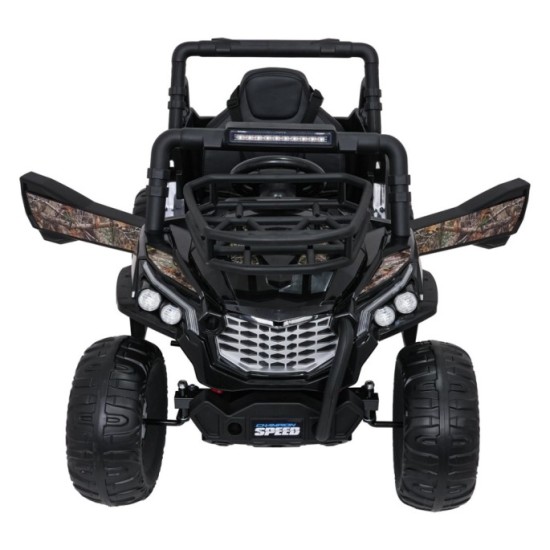 JOKO Elektrické autíčko Terénne Buggy UTV LIFT 4x100W, penové kolesá, kožené sedadlo, čierne maskáčové