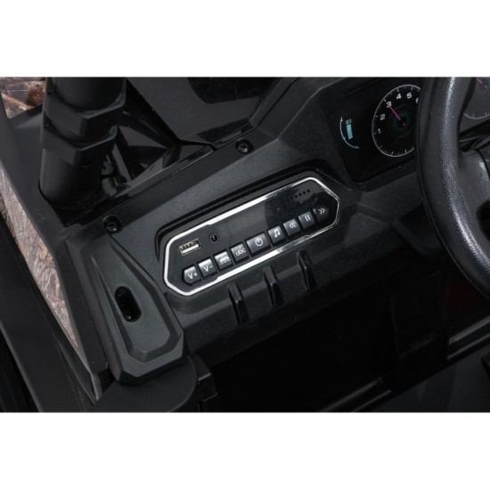 JOKO Elektrické autíčko Terénne Buggy UTV LIFT 4x100W, penové kolesá, kožené sedadlo, čierne maskáčové