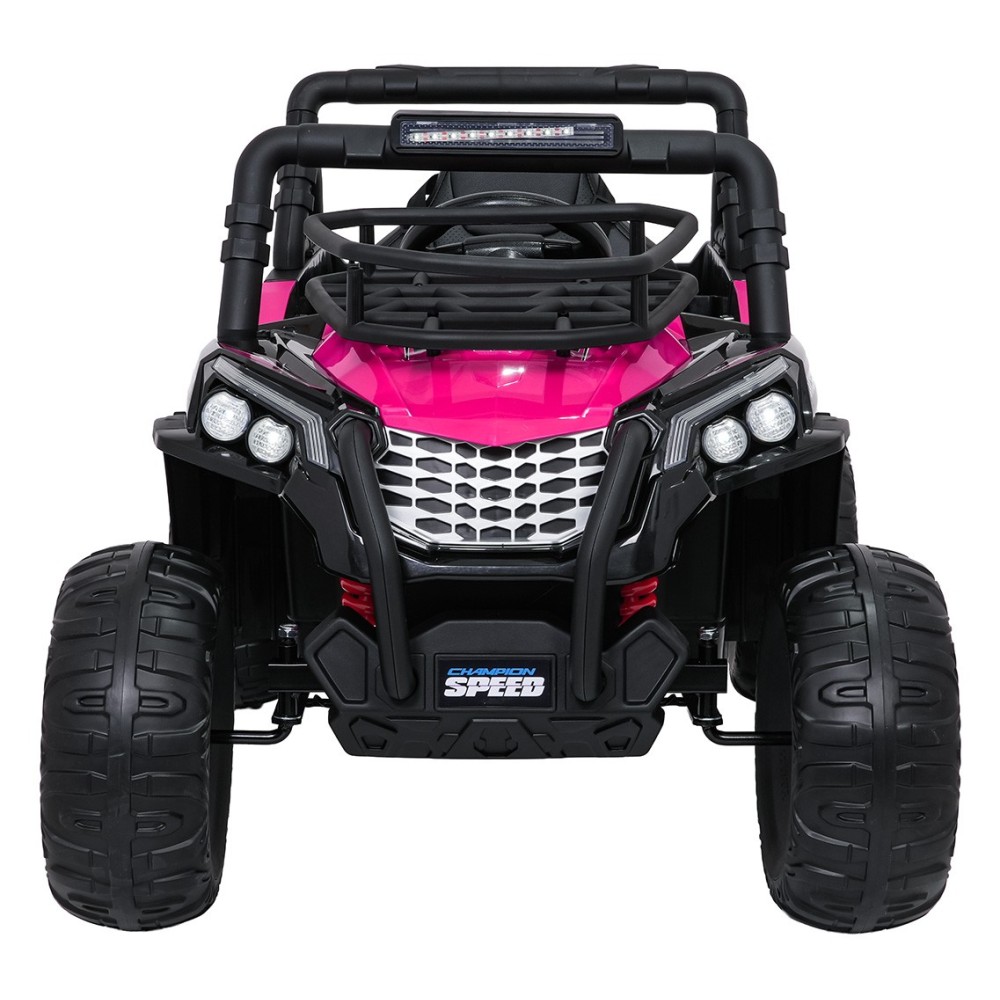 JOKO Elektrické autíčko Terénne Buggy UTV LIFT 4x100W, penové kolesá, kožené sedadlo, ružové