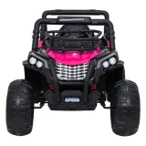 JOKO Elektrické autíčko Terénne Buggy UTV LIFT 4x100W, penové kolesá, kožené sedadlo, ružové