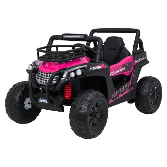 JOKO Elektrické autíčko Terénne Buggy UTV LIFT 4x100W, penové kolesá, kožené sedadlo, ružové