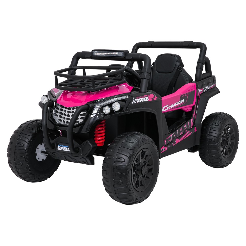JOKO Elektrické autíčko Terénne Buggy UTV LIFT 4x100W, penové kolesá, kožené sedadlo, ružové