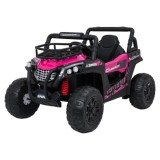 JOKO Elektrické autíčko Terénne Buggy UTV LIFT 4x100W, penové kolesá, kožené sedadlo, ružové