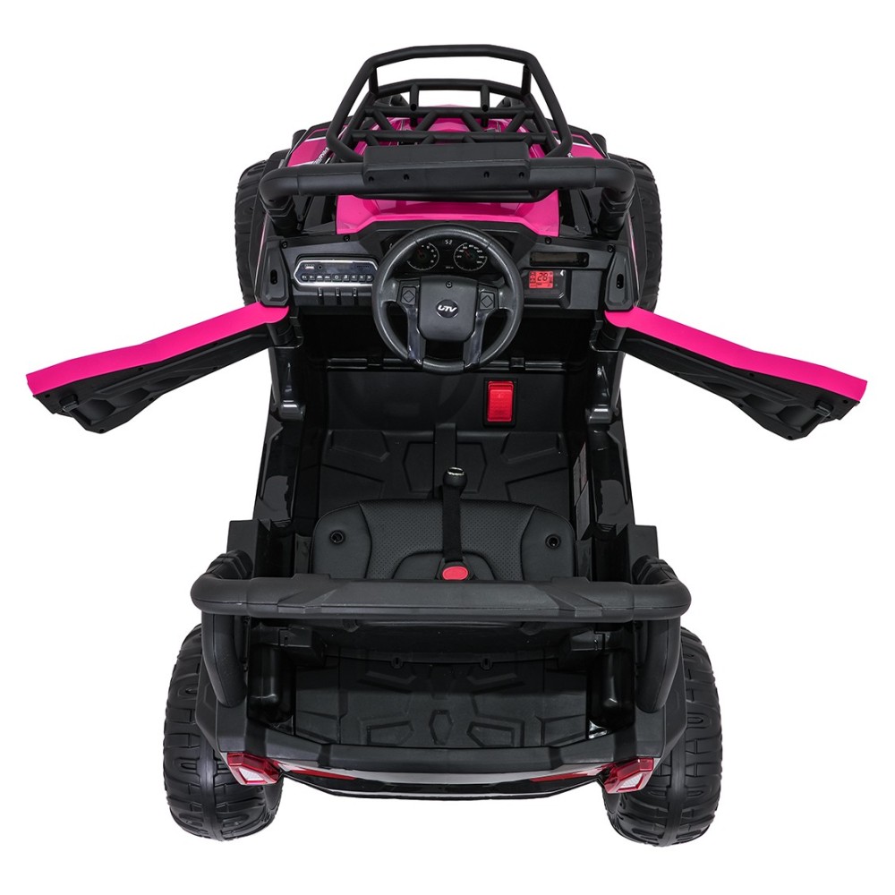 JOKO Elektrické autíčko Terénne Buggy UTV LIFT 4x100W, penové kolesá, kožené sedadlo, ružové