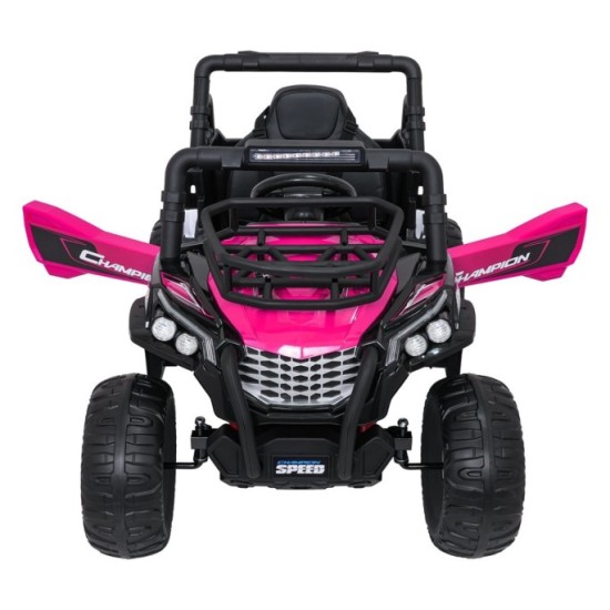 JOKO Elektrické autíčko Terénne Buggy UTV LIFT 4x100W, penové kolesá, kožené sedadlo, ružové