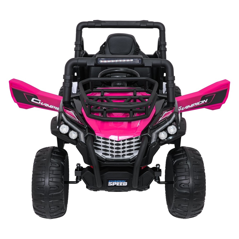 JOKO Elektrické autíčko Terénne Buggy UTV LIFT 4x100W, penové kolesá, kožené sedadlo, ružové
