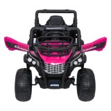 JOKO Elektrické autíčko Terénne Buggy UTV LIFT 4x100W, penové kolesá, kožené sedadlo, ružové