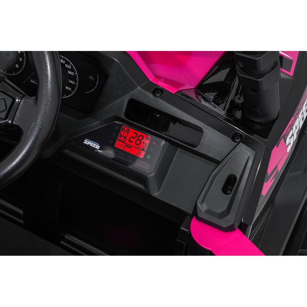JOKO Elektrické autíčko Terénne Buggy UTV LIFT 4x100W, penové kolesá, kožené sedadlo, ružové