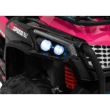 JOKO Elektrické autíčko Terénne Buggy UTV LIFT 4x100W, penové kolesá, kožené sedadlo, ružové