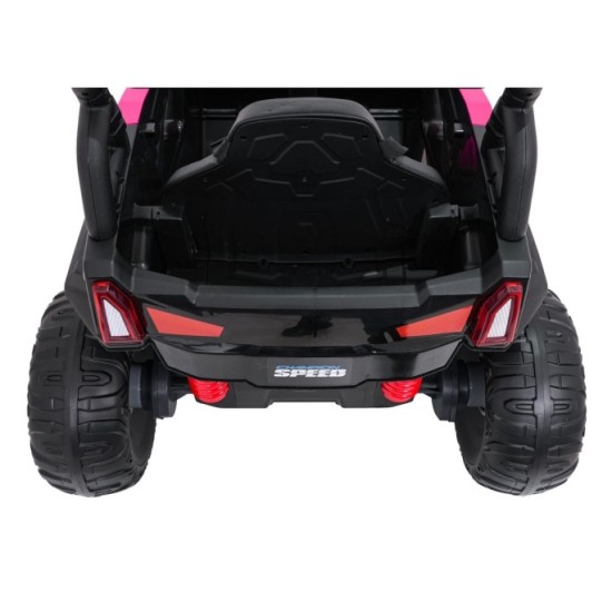 JOKO Elektrické autíčko Terénne Buggy UTV LIFT 4x100W, penové kolesá, kožené sedadlo, ružové