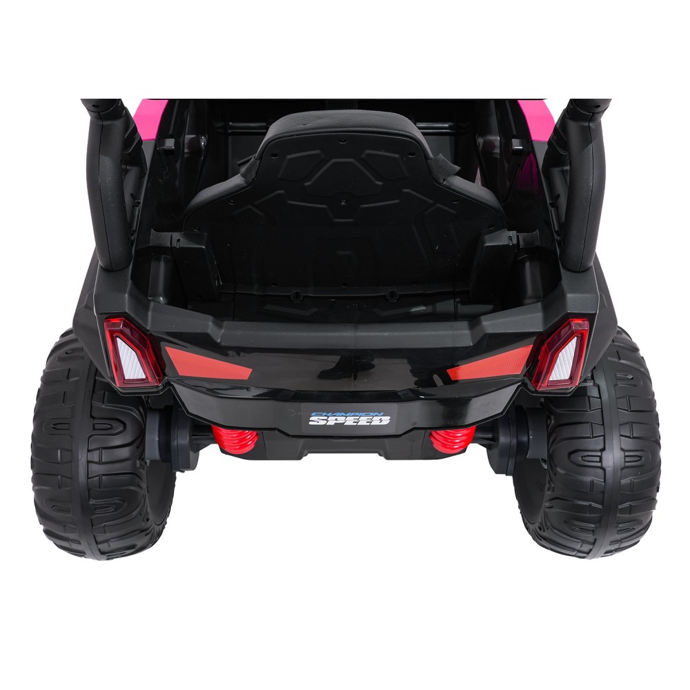 JOKO Elektrické autíčko Terénne Buggy UTV LIFT 4x100W, penové kolesá, kožené sedadlo, ružové