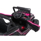 JOKO Elektrické autíčko Terénne Buggy UTV LIFT 4x100W, penové kolesá, kožené sedadlo, ružové