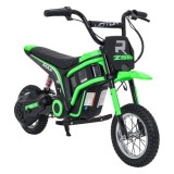 JOKO Elektrická Motorka RZ56 MAX 350W s Reťazovým Pohonom 24V, Nafukovacie kolesá, Kožené sedadlo, nosnosť 65kg, zelená