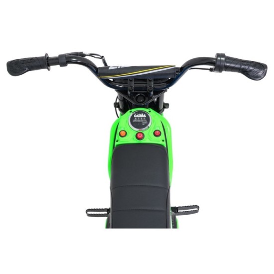 JOKO Elektrická Motorka RZ56 MAX 350W s Reťazovým Pohonom 24V, Nafukovacie kolesá, Kožené sedadlo, nosnosť 65kg, zelená