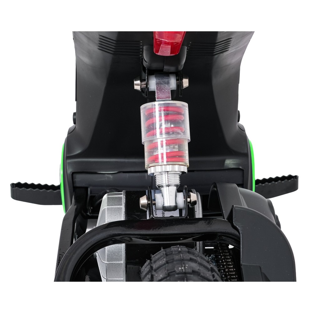 JOKO Elektrická Motorka RZ56 MAX 350W s Reťazovým Pohonom 24V, Nafukovacie kolesá, Kožené sedadlo, nosnosť 65kg, zelená