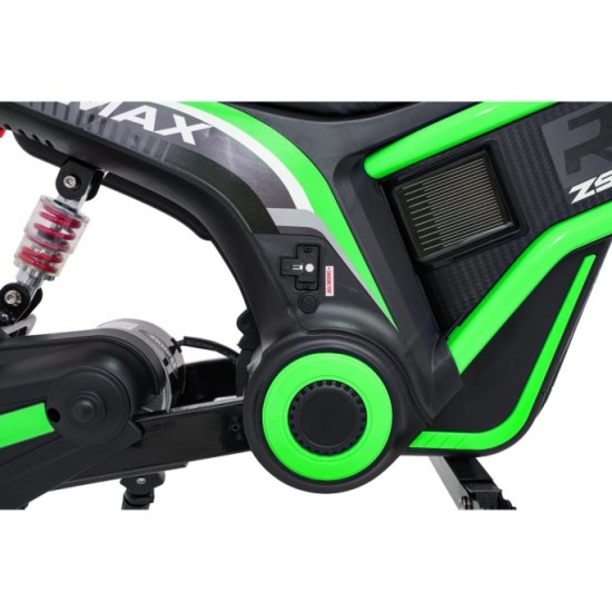 JOKO Elektrická Motorka RZ56 MAX 350W s Reťazovým Pohonom 24V, Nafukovacie kolesá, Kožené sedadlo, nosnosť 65kg, zelená