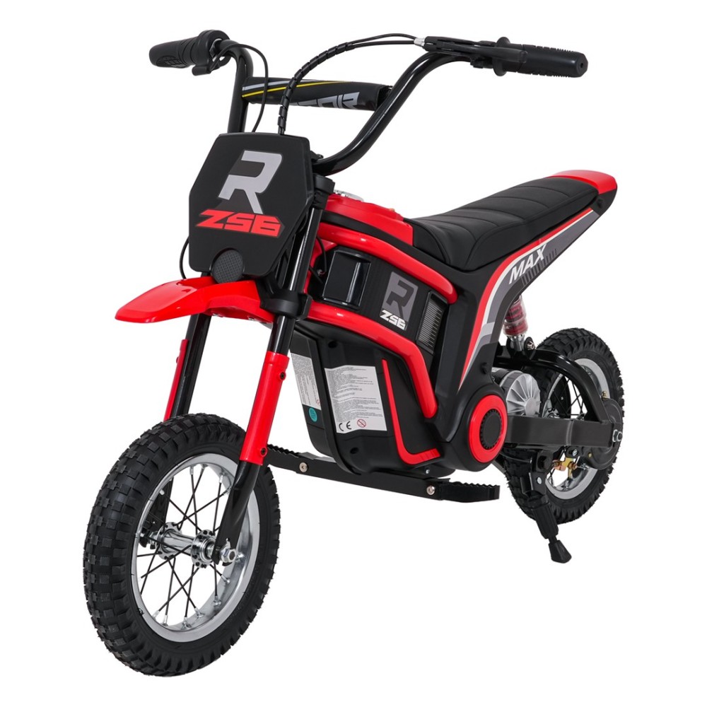 JOKO Elektrická Motorka RZ56 MAX 350W s Reťazovým Pohonom 24V, Nafukovacie kolesá, Kožené sedadlo, nosnosť 65kg, červená