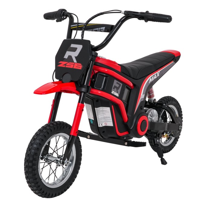 JOKO Elektrická Motorka RZ56 MAX 350W s Reťazovým Pohonom 24V, Nafukovacie kolesá, Kožené sedadlo, nosnosť 65kg, červená