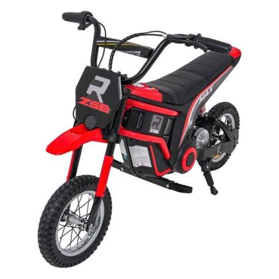 JOKO Elektrická Motorka RZ56 MAX 350W s Reťazovým Pohonom 24V, Nafukovacie kolesá, Kožené sedadlo, nosnosť 65kg, červená