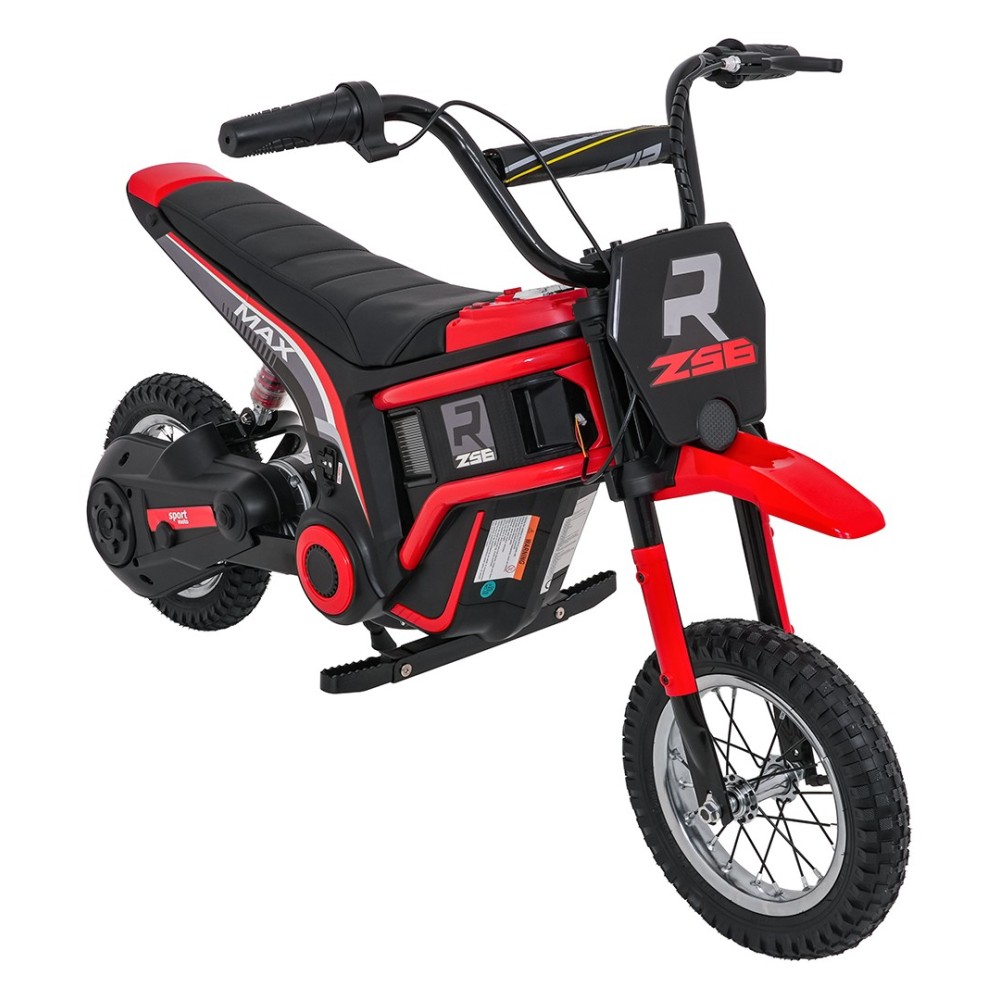 JOKO Elektrická Motorka RZ56 MAX 350W s Reťazovým Pohonom 24V, Nafukovacie kolesá, Kožené sedadlo, nosnosť 65kg, červená