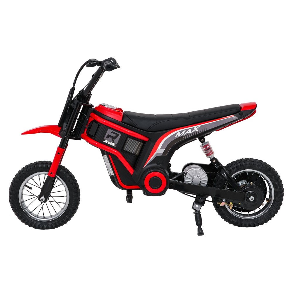 JOKO Elektrická Motorka RZ56 MAX 350W s Reťazovým Pohonom 24V, Nafukovacie kolesá, Kožené sedadlo, nosnosť 65kg, červená