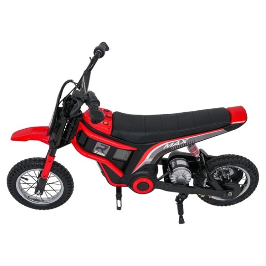 JOKO Elektrická Motorka RZ56 MAX 350W s Reťazovým Pohonom 24V, Nafukovacie kolesá, Kožené sedadlo, nosnosť 65kg, červená