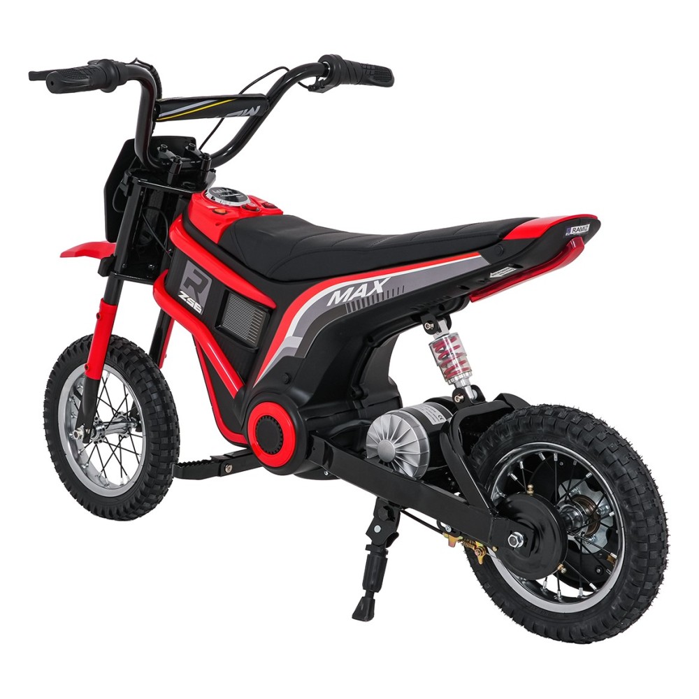 JOKO Elektrická Motorka RZ56 MAX 350W s Reťazovým Pohonom 24V, Nafukovacie kolesá, Kožené sedadlo, nosnosť 65kg, červená
