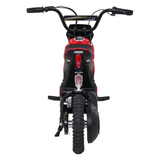 JOKO Elektrická Motorka RZ56 MAX 350W s Reťazovým Pohonom 24V, Nafukovacie kolesá, Kožené sedadlo, nosnosť 65kg, červená