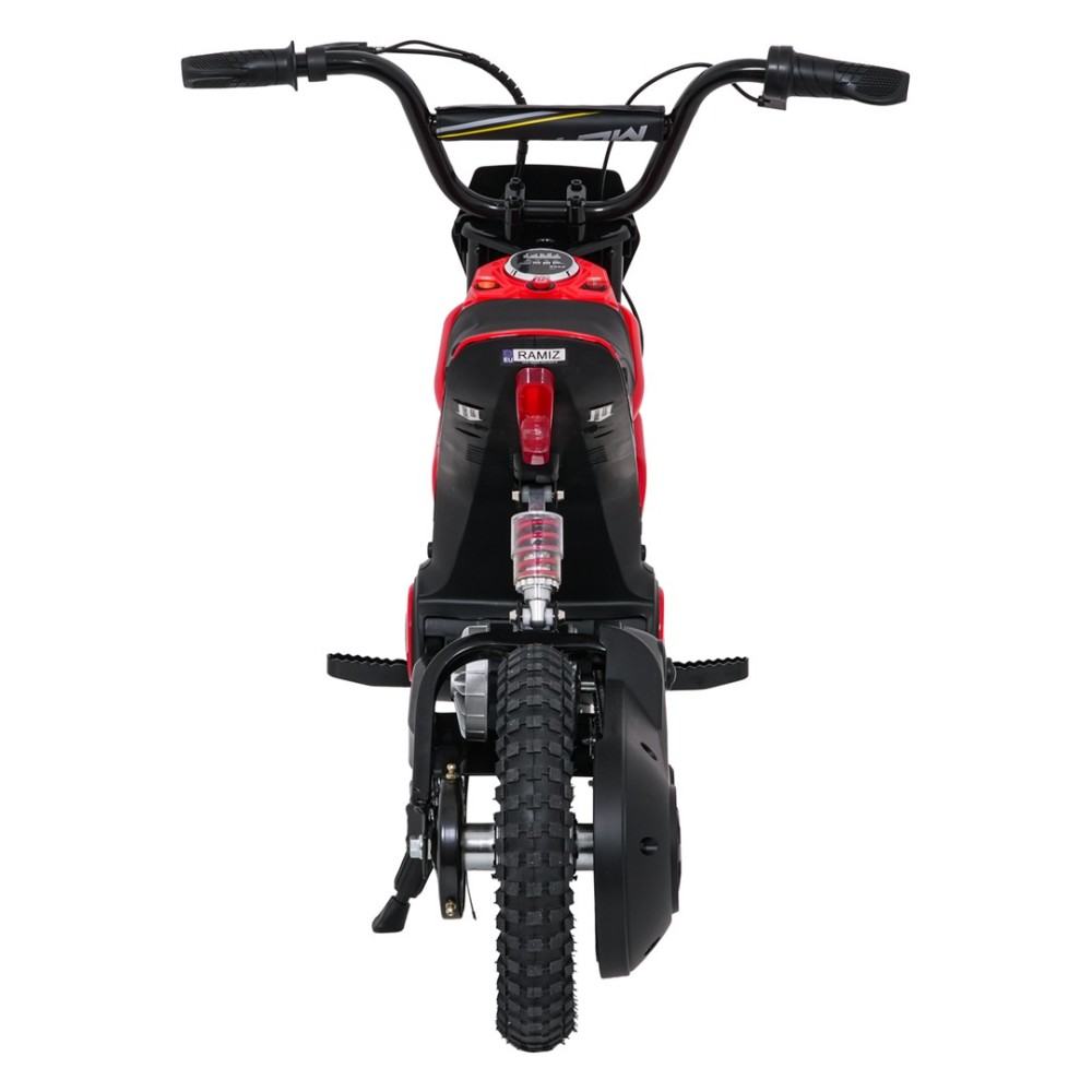JOKO Elektrická Motorka RZ56 MAX 350W s Reťazovým Pohonom 24V, Nafukovacie kolesá, Kožené sedadlo, nosnosť 65kg, červená