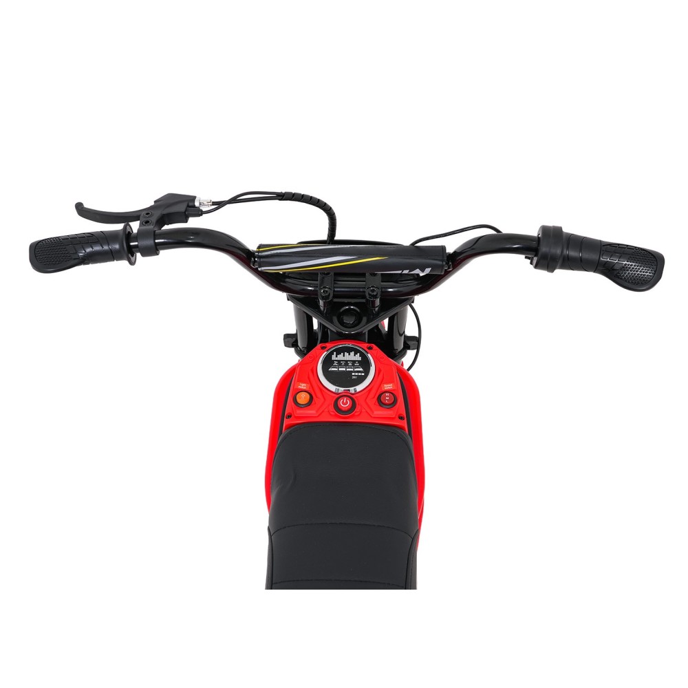 JOKO Elektrická Motorka RZ56 MAX 350W s Reťazovým Pohonom 24V, Nafukovacie kolesá, Kožené sedadlo, nosnosť 65kg, červená