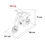 JOKO Elektrická Motorka RZ56 MAX 350W s Reťazovým Pohonom 24V, Nafukovacie kolesá, Kožené sedadlo, nosnosť 65kg, červená