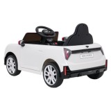 JOKO Elektrické autíčko Mini Cooper, penové kolesá, kožené sedadlo, biele