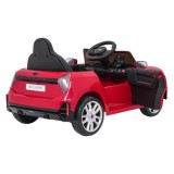 JOKO Elektrické autíčko Mini Cooper, penové kolesá, kožené sedadlo, červené