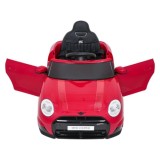 JOKO Elektrické autíčko Mini Cooper, penové kolesá, kožené sedadlo, červené
