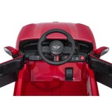 JOKO Elektrické autíčko Mini Cooper, penové kolesá, kožené sedadlo, červené