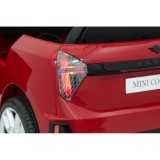 JOKO Elektrické autíčko Mini Cooper, penové kolesá, kožené sedadlo, červené