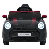 JOKO Elektrické autíčko Mini Cooper, penové kolesá, kožené sedadlo, čierne