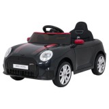 JOKO Elektrické autíčko Mini Cooper, penové kolesá, kožené sedadlo, čierne