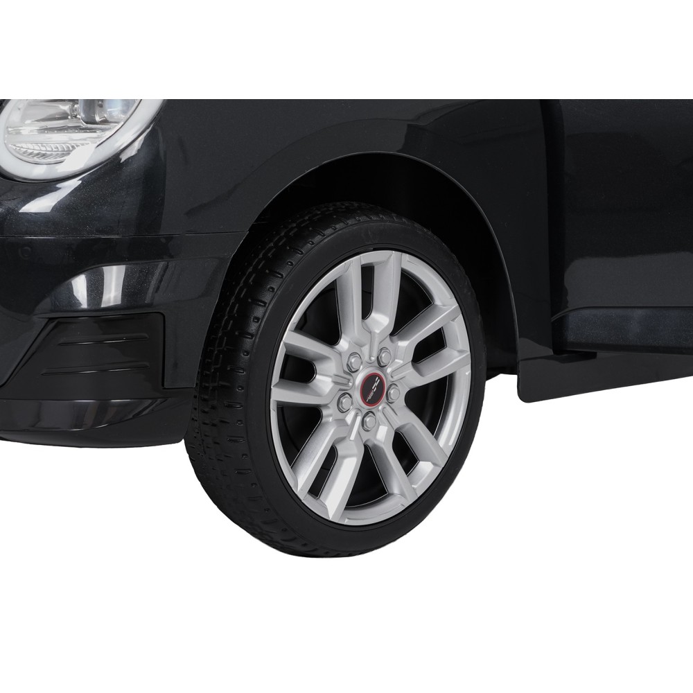 JOKO Elektrické autíčko Mini Cooper, penové kolesá, kožené sedadlo, čierne
