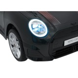 JOKO Elektrické autíčko Mini Cooper, penové kolesá, kožené sedadlo, čierne