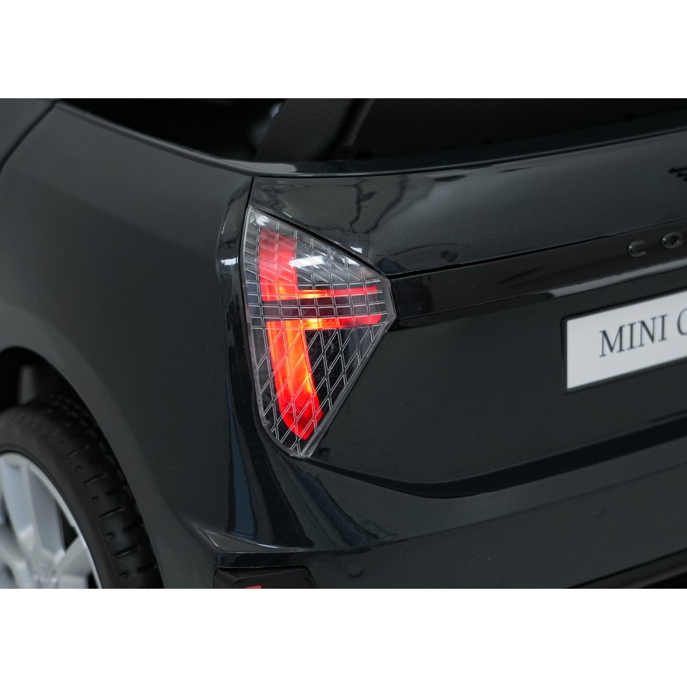 JOKO Elektrické autíčko Mini Cooper, penové kolesá, kožené sedadlo, čierne