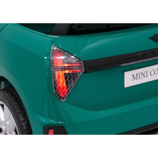 JOKO Elektrické autíčko Mini Cooper, penové kolesá, kožené sedadlo, zelené