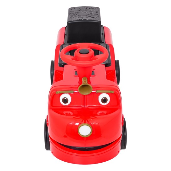 JOKO Elektrické Autíčko Vláčik, Lokomotíva s LED svetlom, pre 2 deti, nosnosť 60kg, dĺžka 93cm, červený