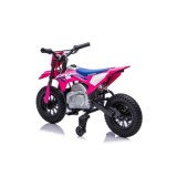 JOKO Elektrická Motorka HONDA CFR450R, penové kolesá, kožené sedadlo, ružová